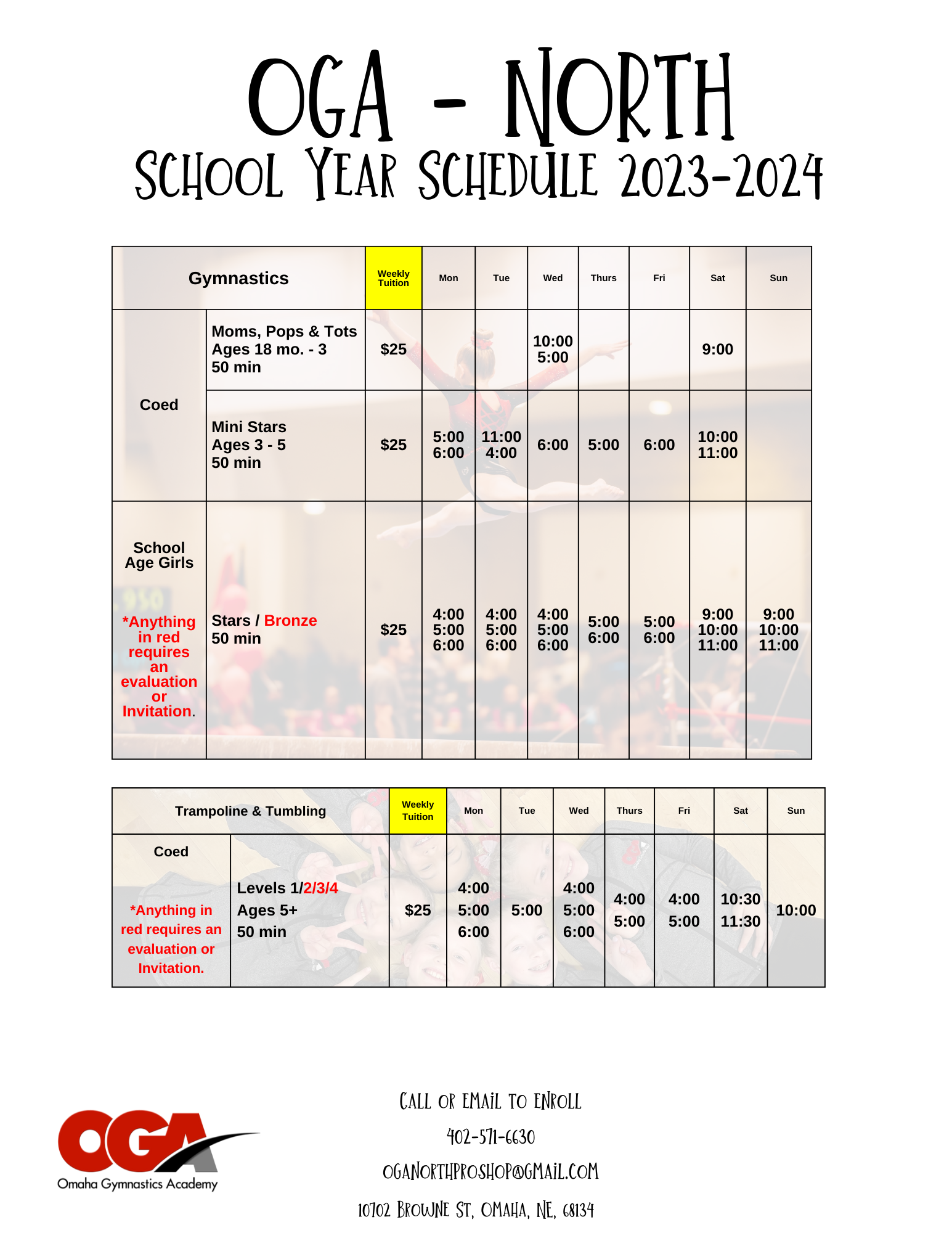 20232024 School Year Schedule August 1 May 26 OGA North